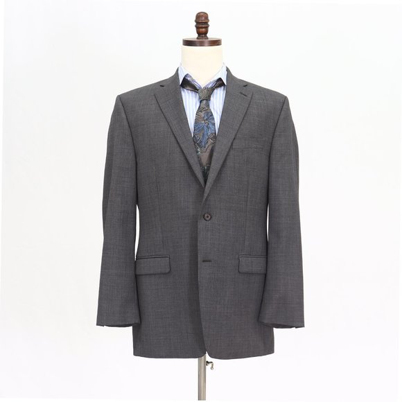 Ralph Lauren 42L Gray Solid 2-Button Sport Coat Blazer Jacket O191